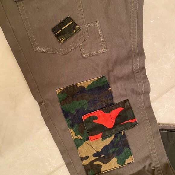 patchwork cargo pants slim - Picture 3 of 9